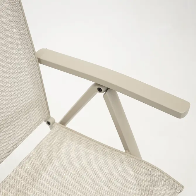 Tuinstoel Primero verstelbaar crème detail, Vita, tuincentrumoutlet.com