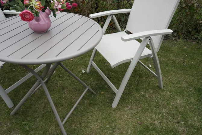 Tuinstoel Primero verstelbaar crème sfeer, Vita, tuincentrumoutlet.com