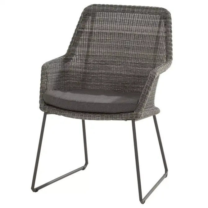 Tuinstoel Samoa Ecoloom Charcoal met kussen