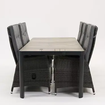 Tuinstoel Vita Veloso met Castilla Negro 220 x 100 cm tafel, tuinmeubels.nl, foto 3