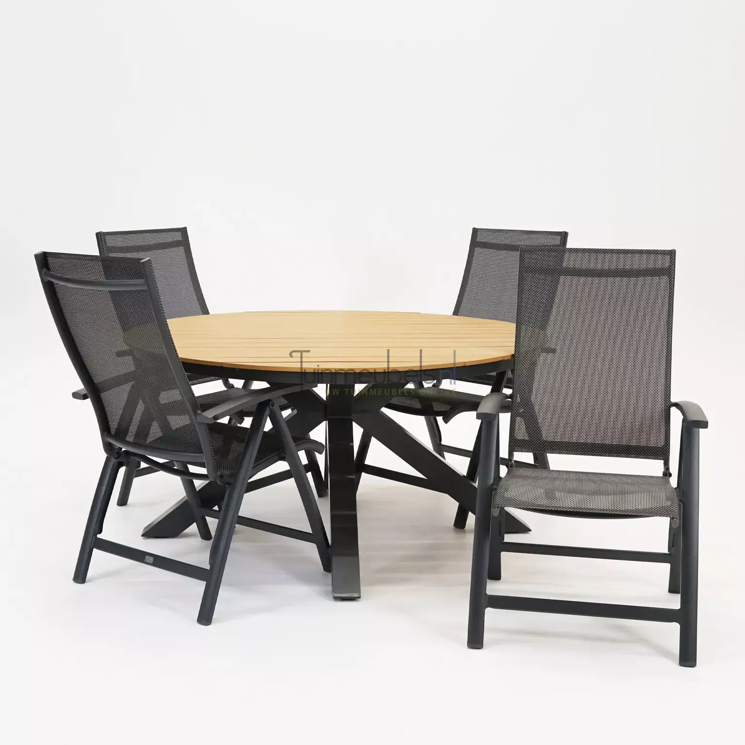 Table Arezzo Rond Tuinstoel Vito met Arezzo tafel 150 cm rond - Tuincentrum Outlet