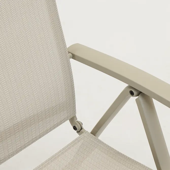Tuinstoel Vito verstelbaar alu creme detail, Vita, Tuincentrumoutlet