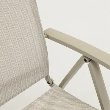 Tuinstoel Vito verstelbaar alu creme detail, Vita, Tuincentrumoutlet