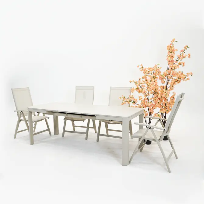 Tuintafel Alma 160/210x90 creme, Vita, Tuincentrerumoutlet