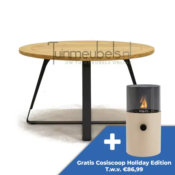 Tuintafel Basso Teak 130 cm Rond - afbeelding 1