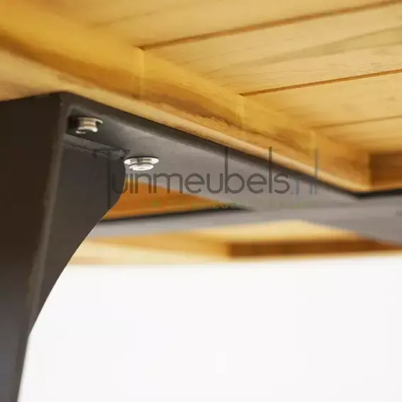 Tuintafel Basso Teak 130 cm Rond - afbeelding 6