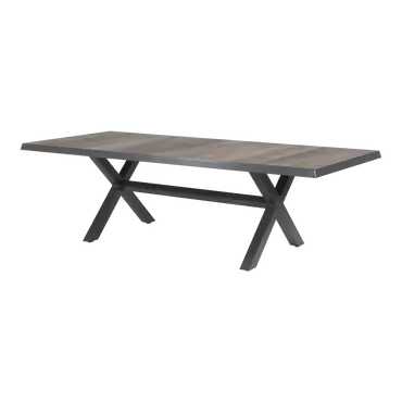 Tafel Castilla Negro met kruispoot  243x103cm, Lesli Living, Tuincentrumoutlet