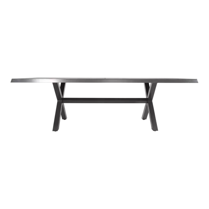 Tafel Castilla Negro met kruispoot 243x103cm, Lesli Living, Tuincentrumoutlet