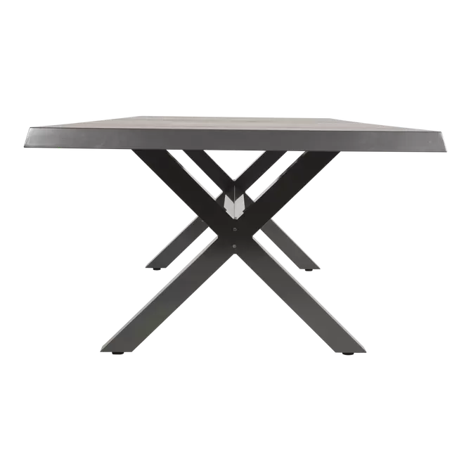 Tafel Castilla Negro met kruispoot 243x103cm, Lesli Living, Tuincentrumoutlet