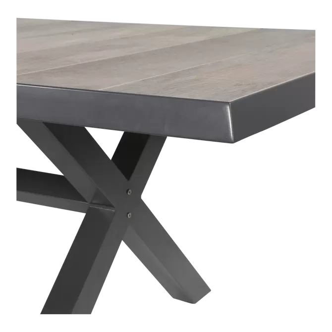Tafel Castilla Negro met kruispoot 243x103cm, Lesli Living, Tuincentrumoutlet