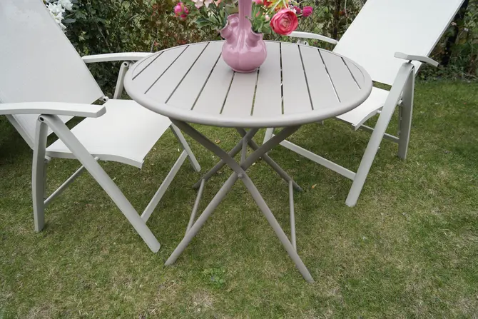 Tuintafel globe Ø80cm zand sfeer, Vita, Tuincentrumoutlet