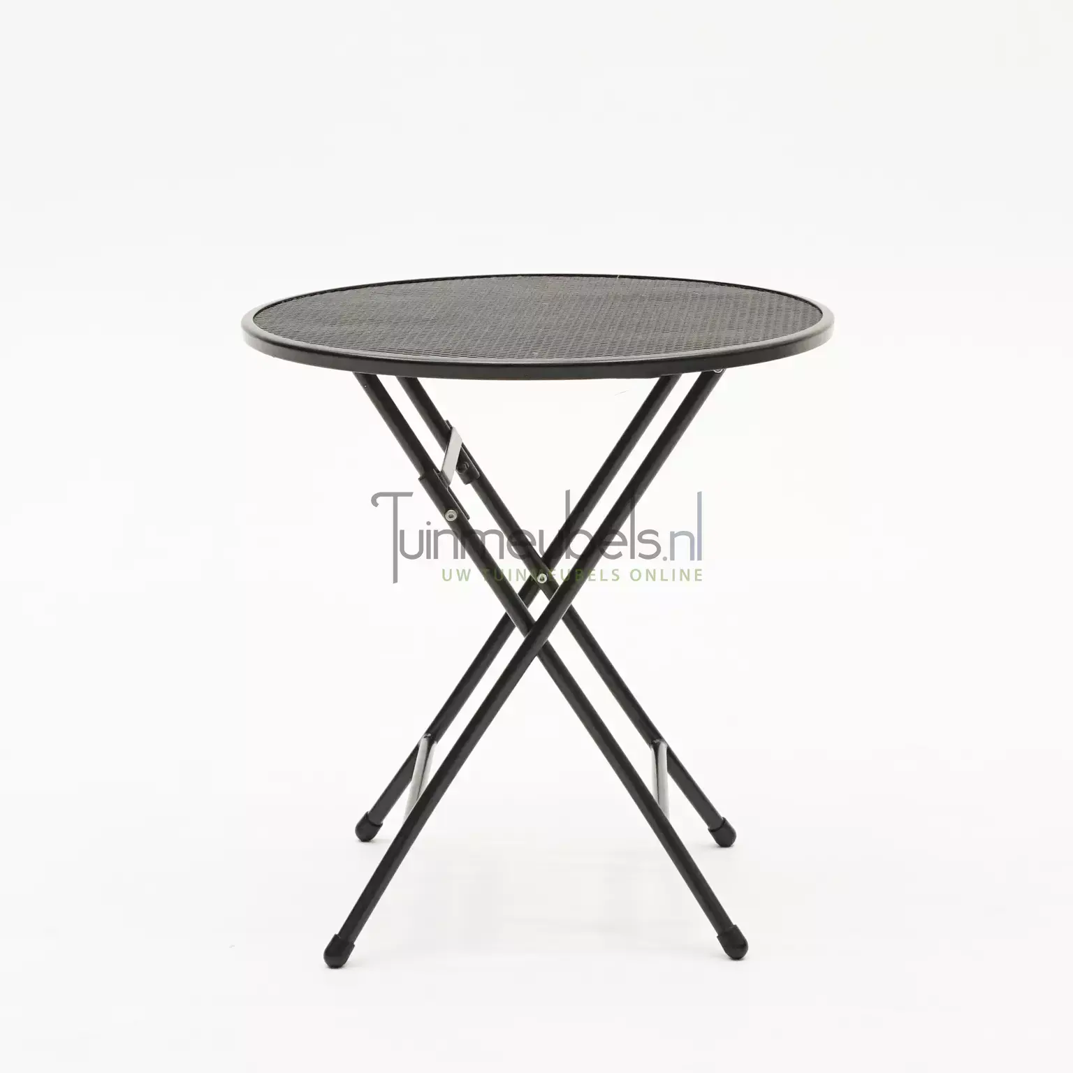 Tuintafel Inklapbaar Antraciet Rond 70 cm Zwart Klaptafel Basic