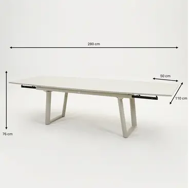 Vita Manta tafel afmetingen uitgeschoven, Vita, Tuincentrumoutlet