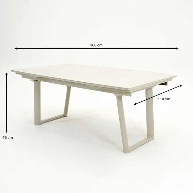 Tuintafel Manta afmetingen, Vita Tuinmeubelen, tuincentrumoutlet.com