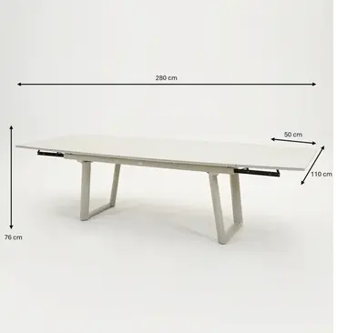 Tuintafel Manta uitgeschoven afmetingen, Vita Tuinmeubelen, tuincentrumoutlet.com
