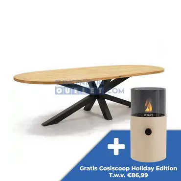 Tuintafel Mistral teak ovaal spinpoot 280cm van Vita