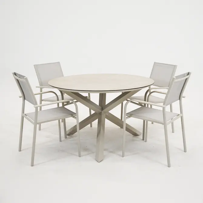 Tuintafel Rotonda 120 cm poot sfeer, Vita, tuincentrumoutlet.com