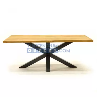 Tuintafel Spectral teak spinpoot 200x100x78cm van Vita - afbeelding 2