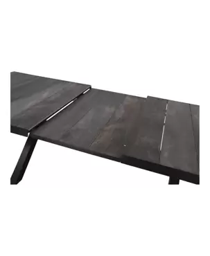 Tuintafel Uittrektafel Castilla Negro Kruispoot 204/264x102 cm Tafel Buiten Lesli Living - afbeelding 2