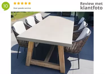 Tuintafel Veltis 250 klantfoto