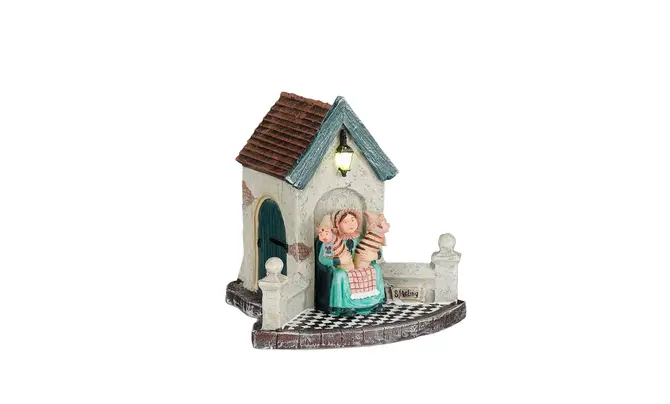 Tweeling Gijs met licht en muziek - l11xb12xh11cm, Luville Efteling, tuincentrumoutlet.com