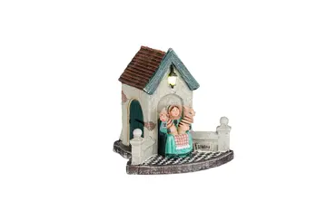 Tweeling Gijs met licht en muziek - l11xb12xh11cm, Luville Efteling, tuincentrumoutlet.com