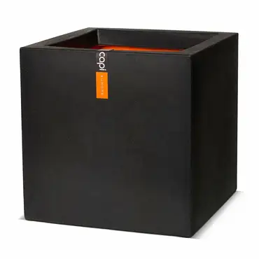 Planter square Smooth NL 40x40x40 black, Capi Europe, tuincentrumoutlet