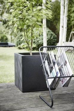 Planter square Smooth NL 40x40x40 black sfeerbeeld, Capi Europe, tuincentrumoutlet