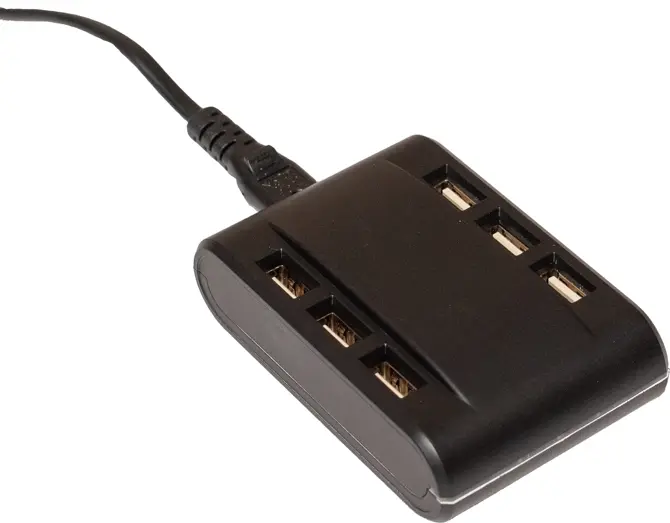 USB OPLAADSTATION 6 INGANGEN ZWART, Anna's collection, tuincentrumoutlet.com