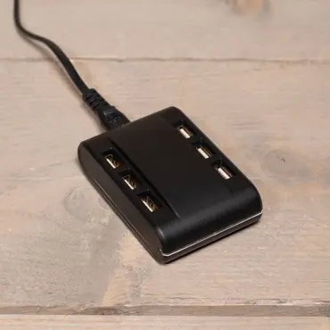 USB OPLAADSTATION 6 INGANGEN ZWART, Anna's collection, tuincentrumoutlet.com