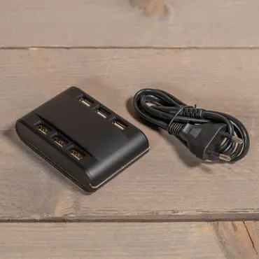 USB OPLAADSTATION 6 INGANGEN ZWART, Anna's collection, tuincentrumoutlet.com