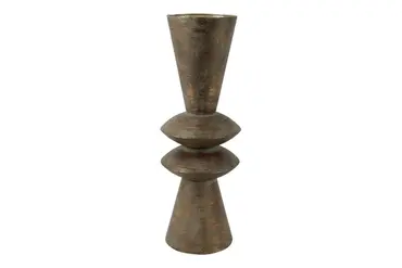 Vaas aron metaal ro 20x20x58cm goud, Countryfield, tuincentrumoutlet.com