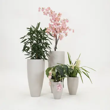 Vaas athene d27h40cm beige - afbeelding 4