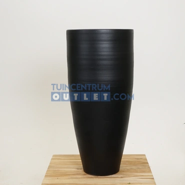 Vaas Athene zwart - Ø30 h50 cm, HS potterie, Tuincentrum Outlet