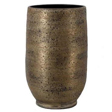 Vaas aveiro d26h40cm bruingoud, Floran, tuincentrumoutlet.com