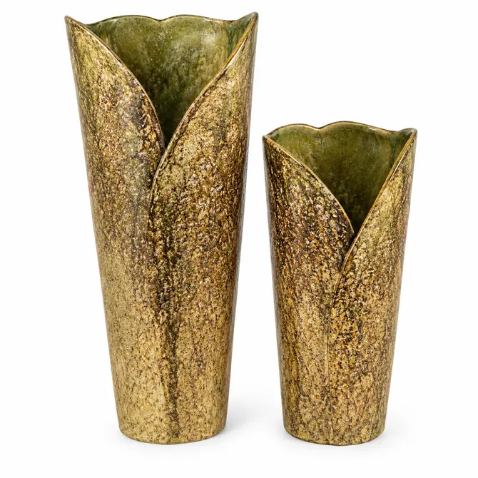 Vaas axana ro metaal goud s2, countryfield, tuincentrumoutlet.com
