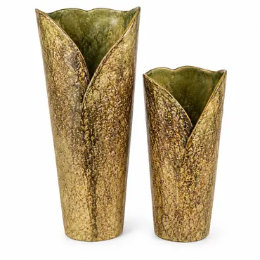 Vaas axana ro metaal goud s2, countryfield, tuincentrumoutlet.com