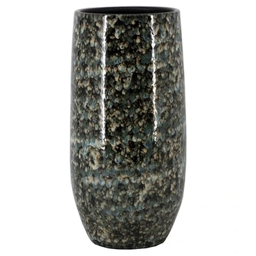 Vaas bejo d20h45cm blauw/zwart - afbeelding 1