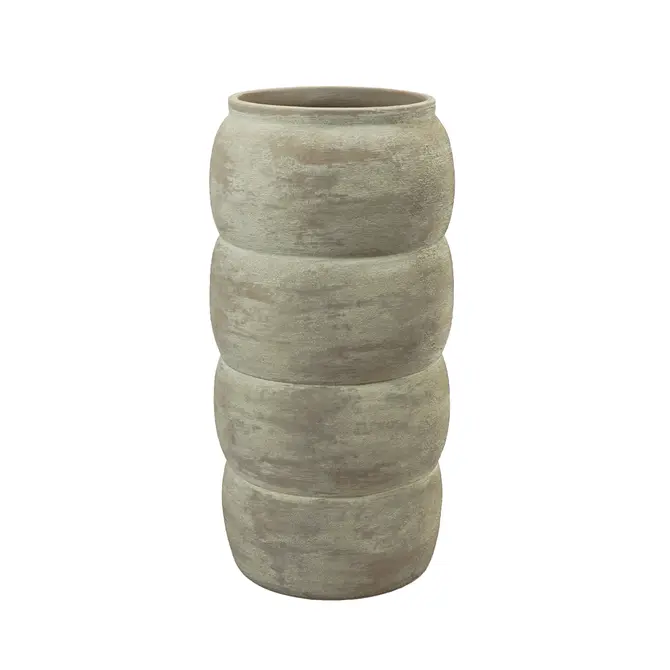 Vaas belley d22h40cm taupe, HS Potterie, tuincentrumoutlet.com