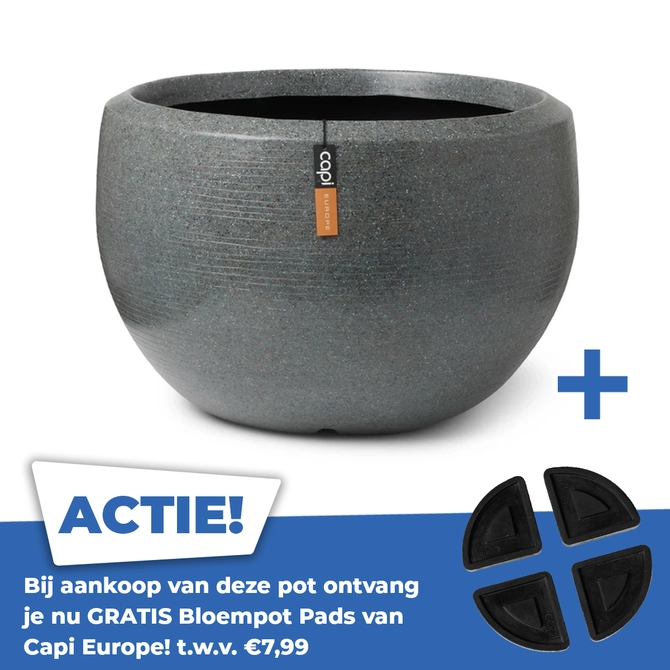 Vaas Bol Arc Granite 177x120 Antraciet - afbeelding 1