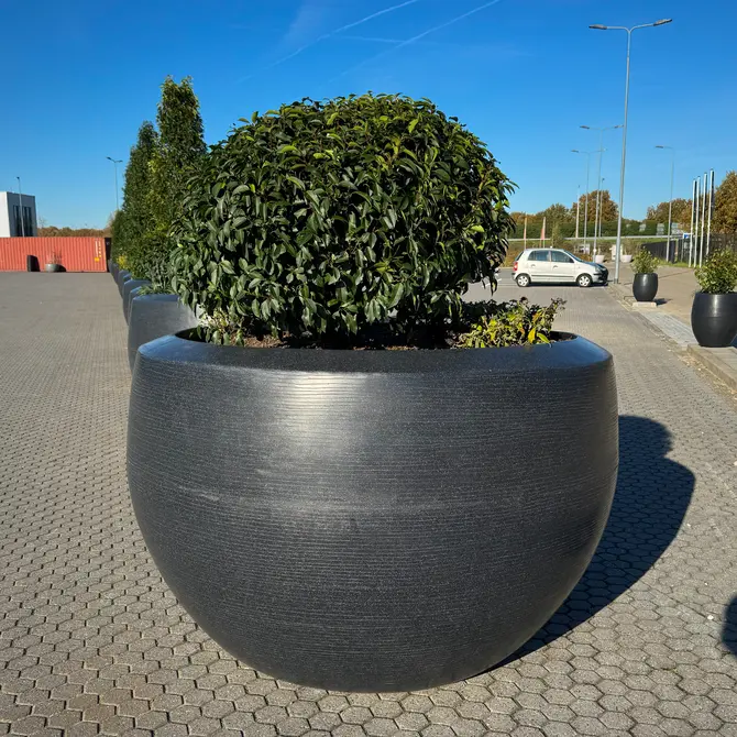 Vaas bol granite 67x45 zwart - afbeelding 3