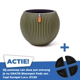 Vaas bol groove d29h26cm groen