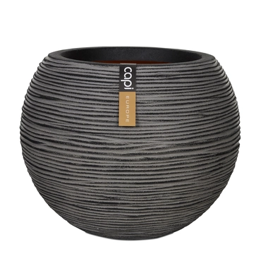 Vase ball Rib NL 40x32 anthracite, Capi Europe, tuincentrumoutlet