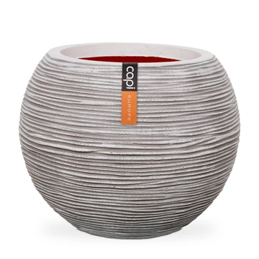 Vase ball Rib NL 40x32 ivory, Capi Europe, tuincentrumoutlet