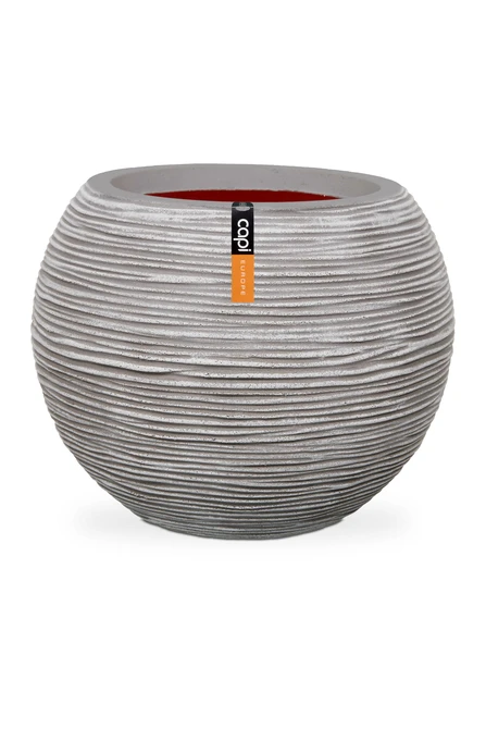 Vase ball Rib NL 40x32 ivory, Capi Europe, tuincentrumoutlet