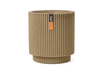 Vaas cilinder groove nl d44h46 beige, Capi Europe, tuincentrumoutlet.com