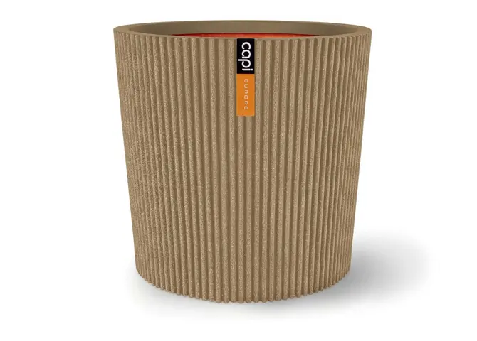 Vaas conisch groove nl d36h34 beige, Capi Europe, tuincentrumoutlet.com