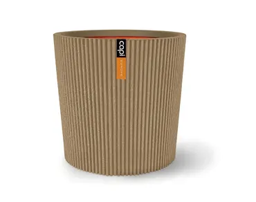 Vaas conisch groove nl d45h41cm beige, Capi Europe, tuincentrumoutlet.com