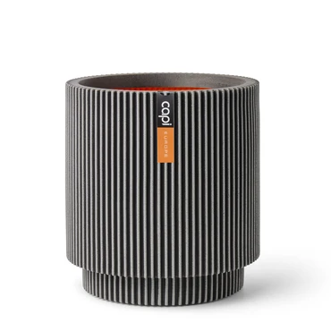 Vase cylinder Groove NL 36x38 anthracite, Capi Europe, tuincentrumoutlet