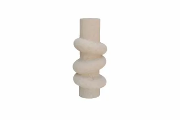 Vaas deco kemi d16h35cm beige, HS Potterie, tuincentrumoutlet.com